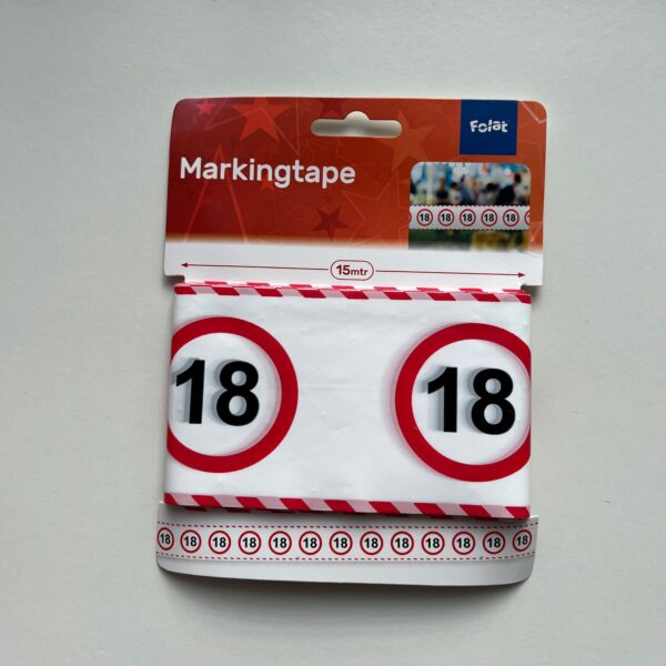 Afzetlint verkeersbord 18 jaar