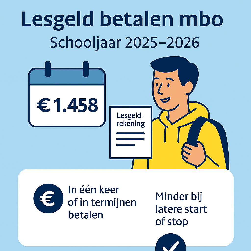 lesgeld betalen mbo 2025-2026