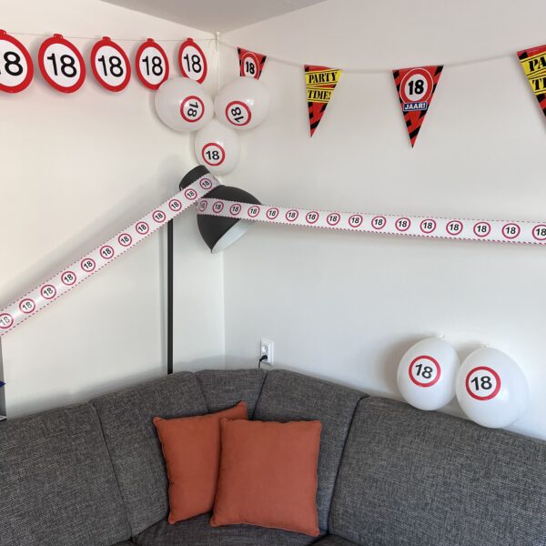 Feestpakket verkeersbord 18 jaar 18ennu.nl